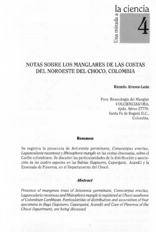 Portada artículo PA_No_10_Notas-manglares-Chocó_R.Alvarez