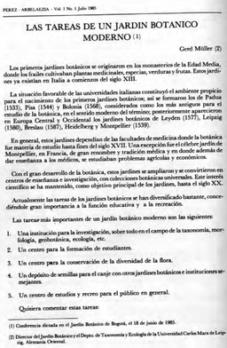 Portada artículo PA_No. 1_1985-Tareas-de-un-JardinBotanico-moderno_G.Muller