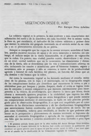 Portada artículo PA_No_1_1986 Vegetación desde el aire