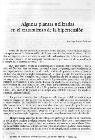 Portada artículo PA_No_4-5_1987 Algunas plantas utilizadas en el tratamiento de la hipertensión