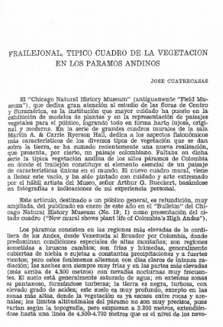 Portada artículo PA_No_8_1989 Frailejonal, típico cuadro de la vegetación en los páramos andinos